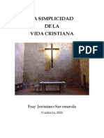 La Simplicidad de La Vida Cristiana Fray Jeronimo Savonarola 2022