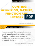 Definition Nature Function and History of Accounting