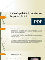 A evolução da educação pública brasileira ao longo do século XX