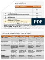 Field Report Requirements