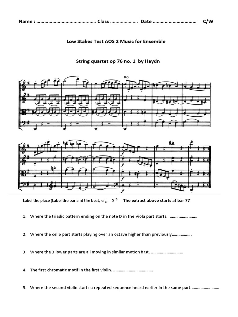 AOS 2 Ensemble LST 2 | PDF