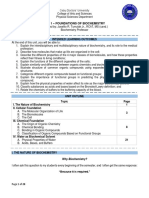 Unit 1 - Foundations of Biochemistry