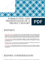 Formatting and Presentation of A Project Report 2