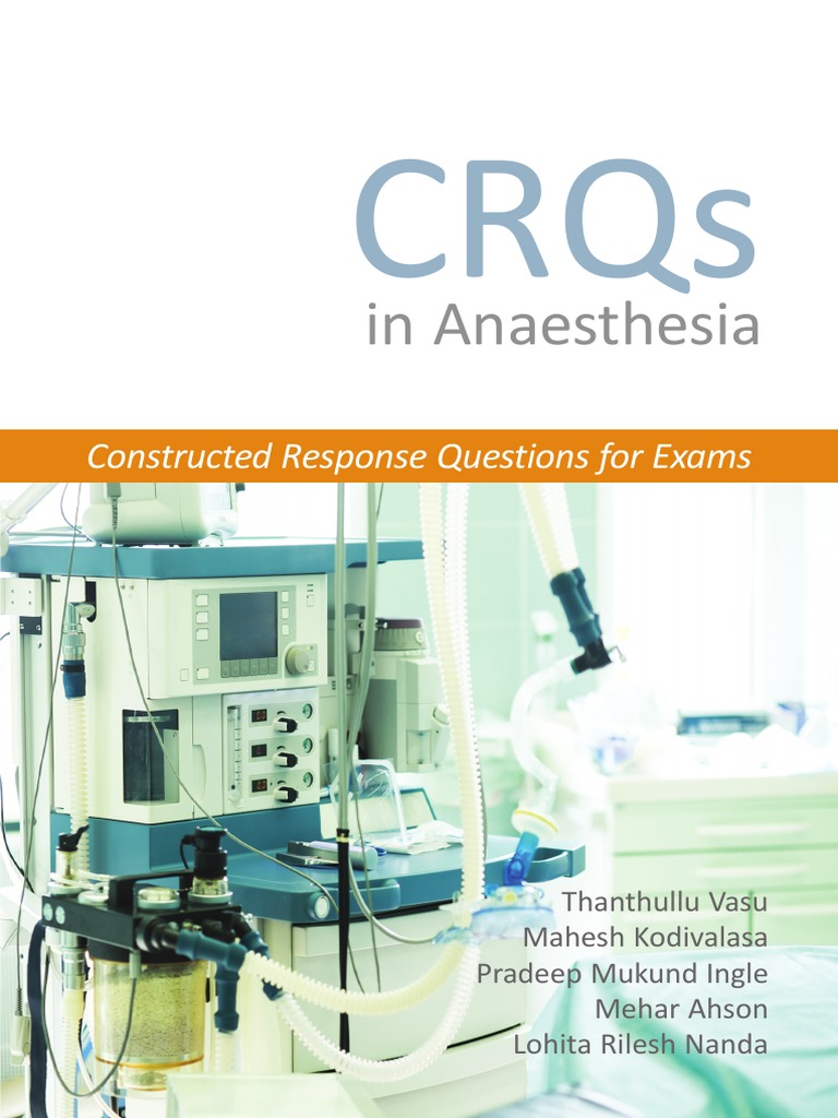 anesthesia Books 2019 CRQs in Anaesthesia Constructed Response PDF