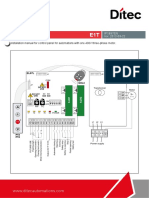 EN - Ditec E1T Control Panel Technical Manual