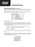 Lab 3 - Relational Operators