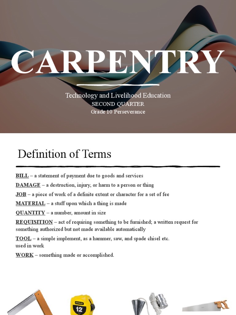Carpentry Lo1 | PDF