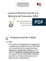 Didactica Musical Acorde A La Reforma de Preescolar