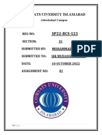 Comsats Uiversity Islamabad: SP22-BCS-123