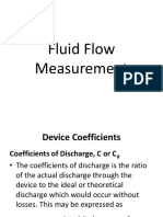Fluid Flow Measurement Device Coefficients