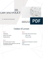 EU Consumer Law - Lecture 1 - 2022-23 PDF
