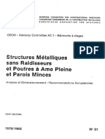 No031 - Structures Metalliques sans Raidisseurs et Poutres a Âme Pleine et Parois Minces