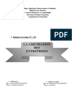 Rapport #03 La Liquidation Des Entreprises