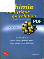 Chimie Analytique en Solution Principes Et Applications