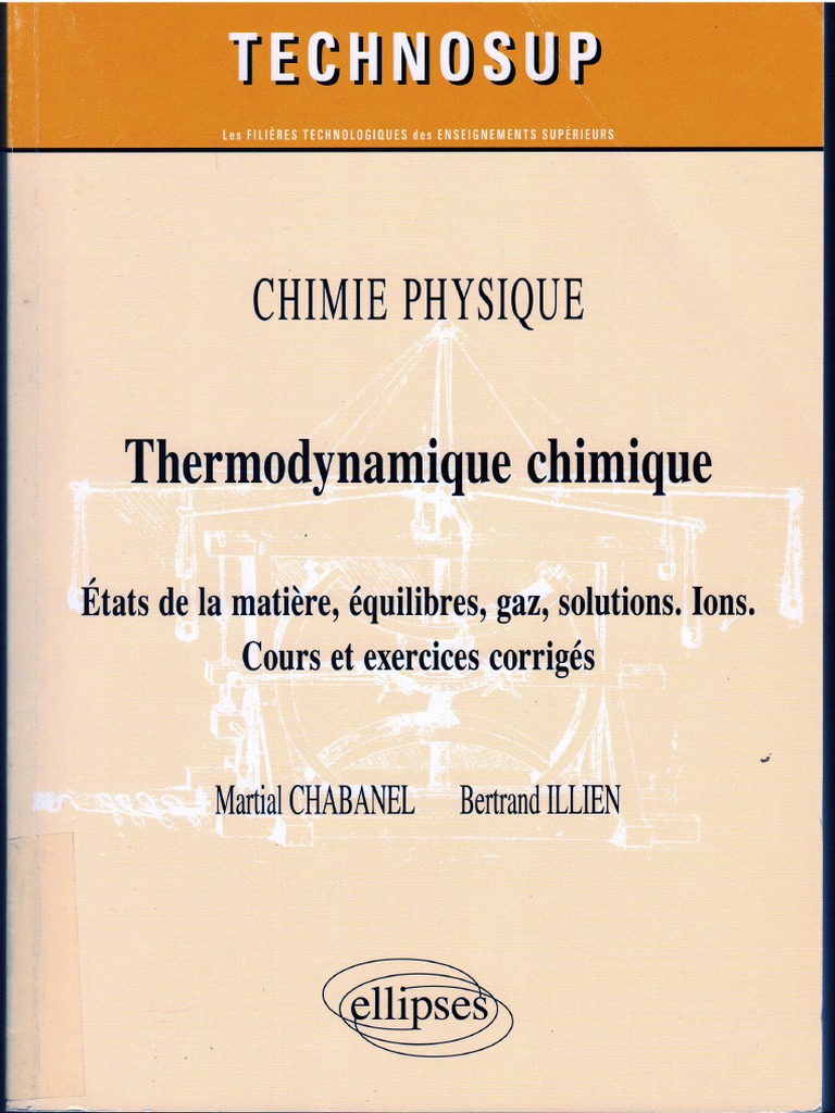 Cours de thermodynamique chimique | PDF | Thermodynamique | Entropie