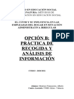 El Covid y Su Influencia en Las Empleadas Del Hogar en Situación Administrativa Irregular