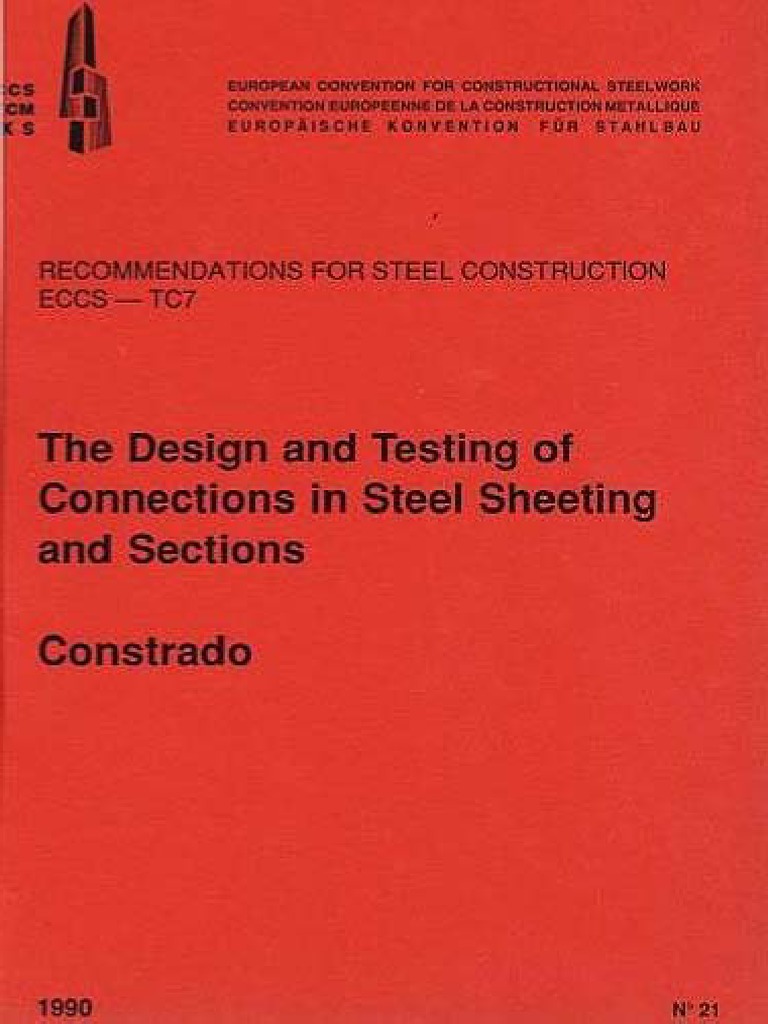No021 design and testing of connections in steel sheeting and