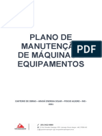 Plano de Manutenção de Máquinas e Equipamentos Araxá