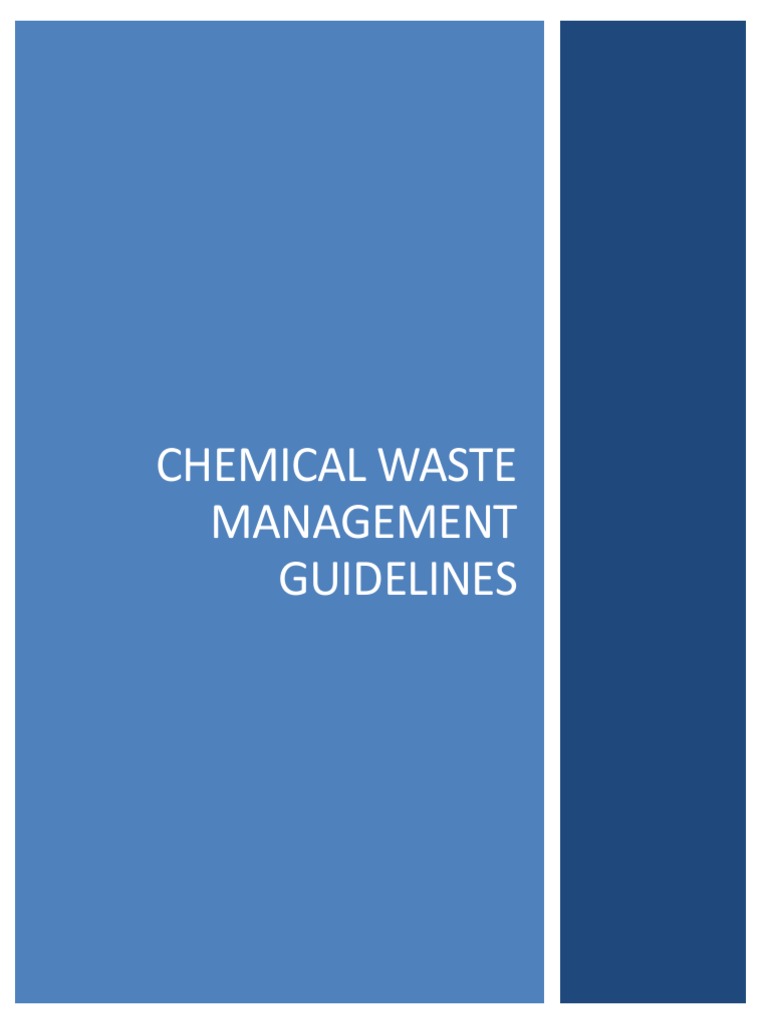 Chemical Waste Management Guidelines Download Free PDF Waste