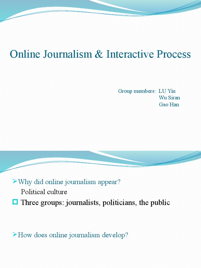 Online Journalism: Interactivity & Impact | PDF | Media (Communication ...
