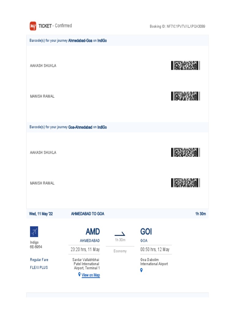 WHAT IS BOOKING ID IN FLIGHT TICKET visual data 5
