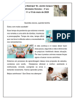 PLANEJAMENTO DE MATEMÁTICA AULA REMOTA de 11 A 15 de Maio