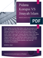 Pidana Korupsi VS Jinayah Islam
