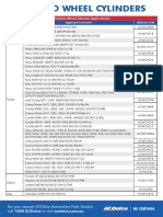 ACDELCO WHEEL CYLINDER APPLICATION GUIDE