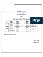 PGP QSCM - Term I - Week 2 - Time Table