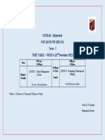 PGP QSCM - Term I - Week 6 - Time Table