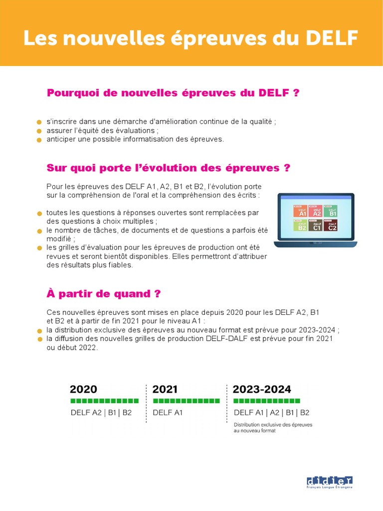 Nouvelles épreuves DELF : Guide 2023 | PDF | Évolution de carrière