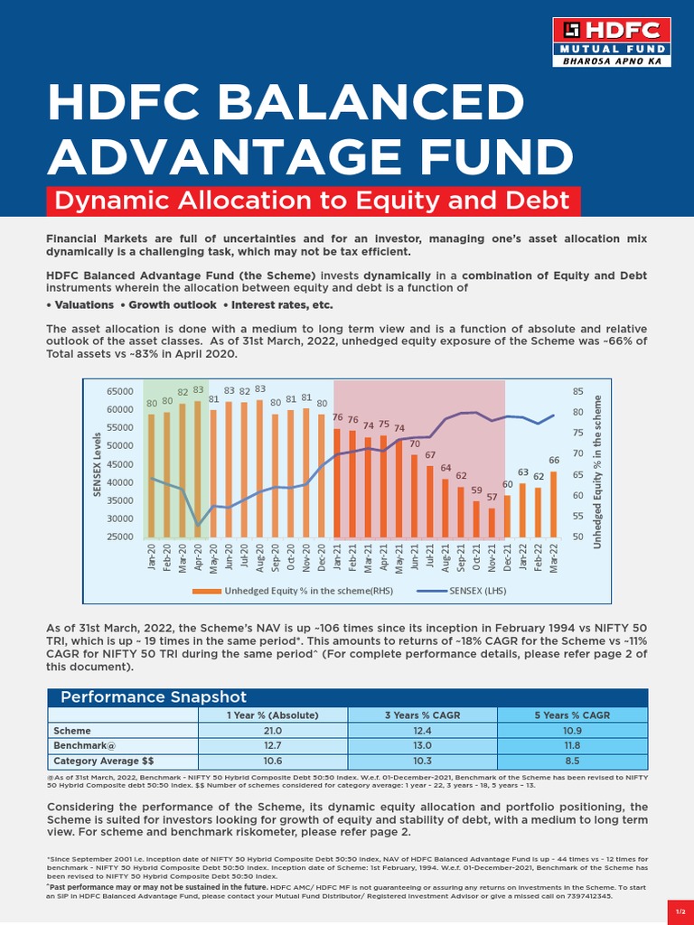 Hdfc balanced advantage fund apr 22 1 pdf pdf stock market