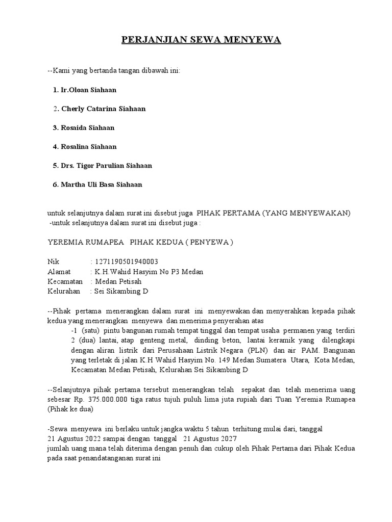 DRAFT SEWA-MENYEWA Yr | PDF