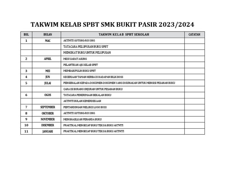 Takwim Kelab SPBT 20232024 PDF