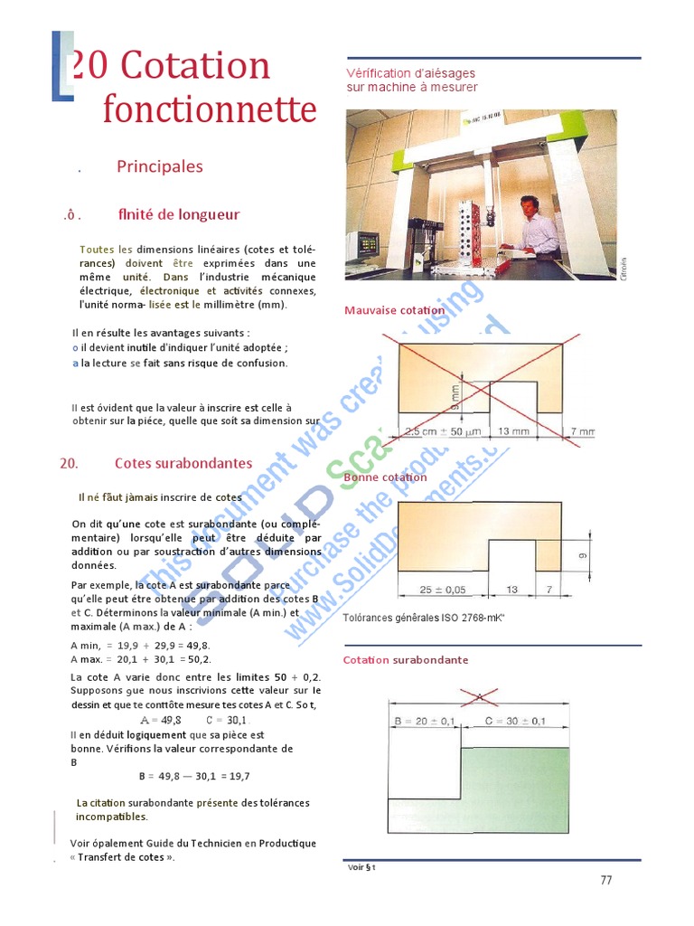 Cotation Fonctionnelle et Cotes Condition | PDF