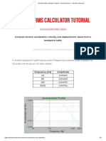 Random RMS Calculator Tutorial - Online Resource - Vibration Research