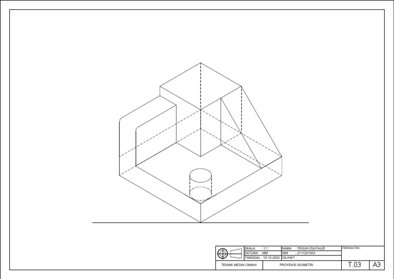 Proyeksi Isometri dalam Gambar Teknik | PDF
