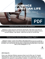 Endurance in The Christian Life
