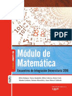 Módulo de Matemática - Encuentros de Integración Universitaria 2016