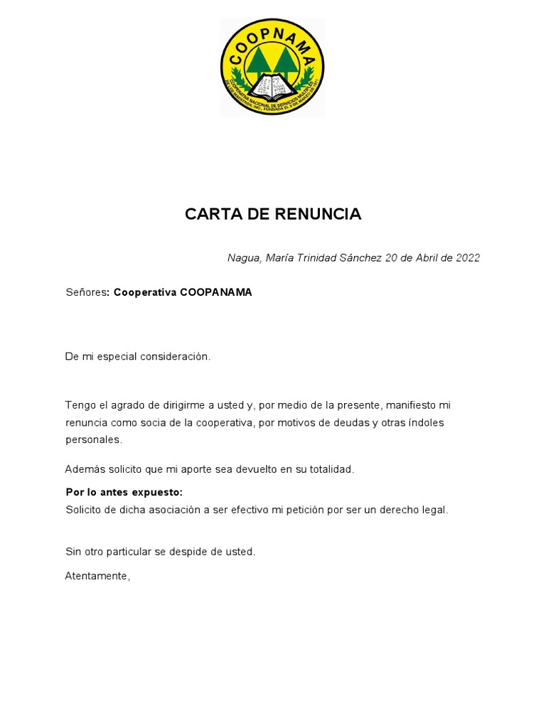 carta-de-renuncia-a-cooperativa-pdf