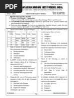 Sri Chaitanya Educational Institutions, India.: Important Instructions