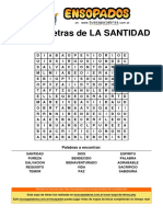 Sopa de Letras de La Santidad PDF