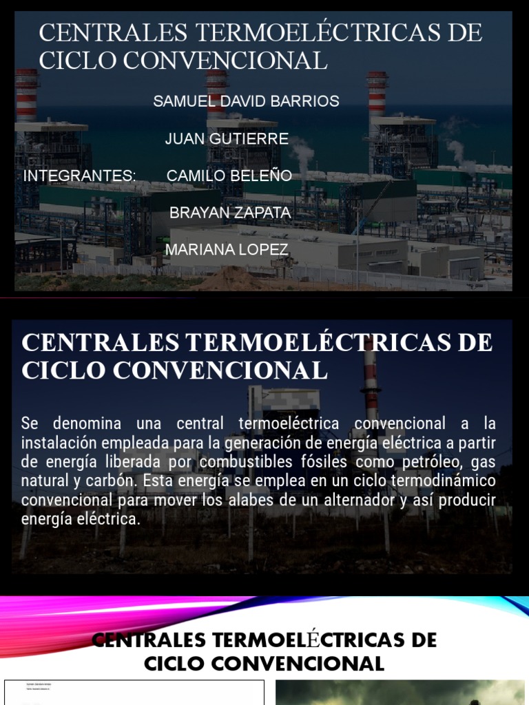 Centrales Termoeléctricas Convencionales | PDF | Tecnologías ...