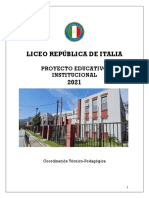 Liceo República de Italia: Proyecto Educativo Institucional 2021