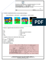 Escola Municipal de Ensino Fundamental avaliação de inglês 6o ano