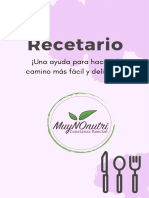 Recetario: ¡Una Ayuda para Hacer El Camino Más Fácil y Delicioso!