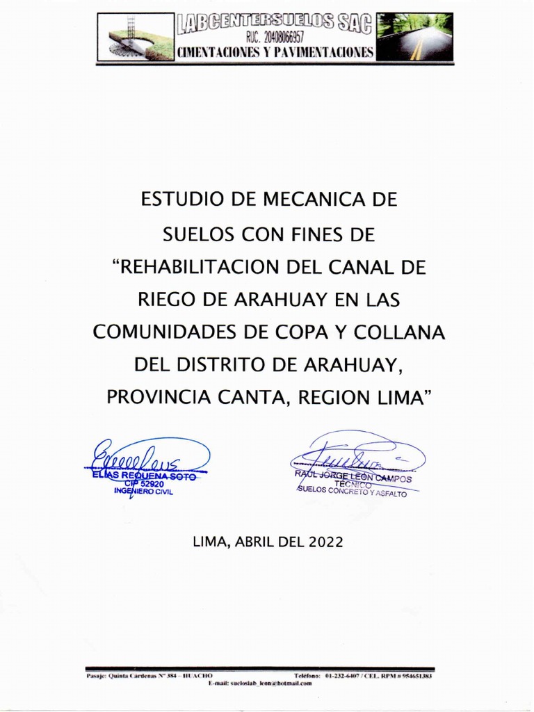 Estudio De Mecanica De Suelos Pdf