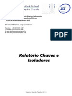 Relatório de Equipamentos - Chaves e Isoladores