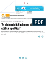 “En el cine del 68 hubo una discusión estética y política” _ Página12 _ La otra mirada