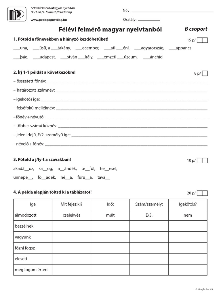 Pip 1801 Mnyelv 4o FL Felm 2 | PDF